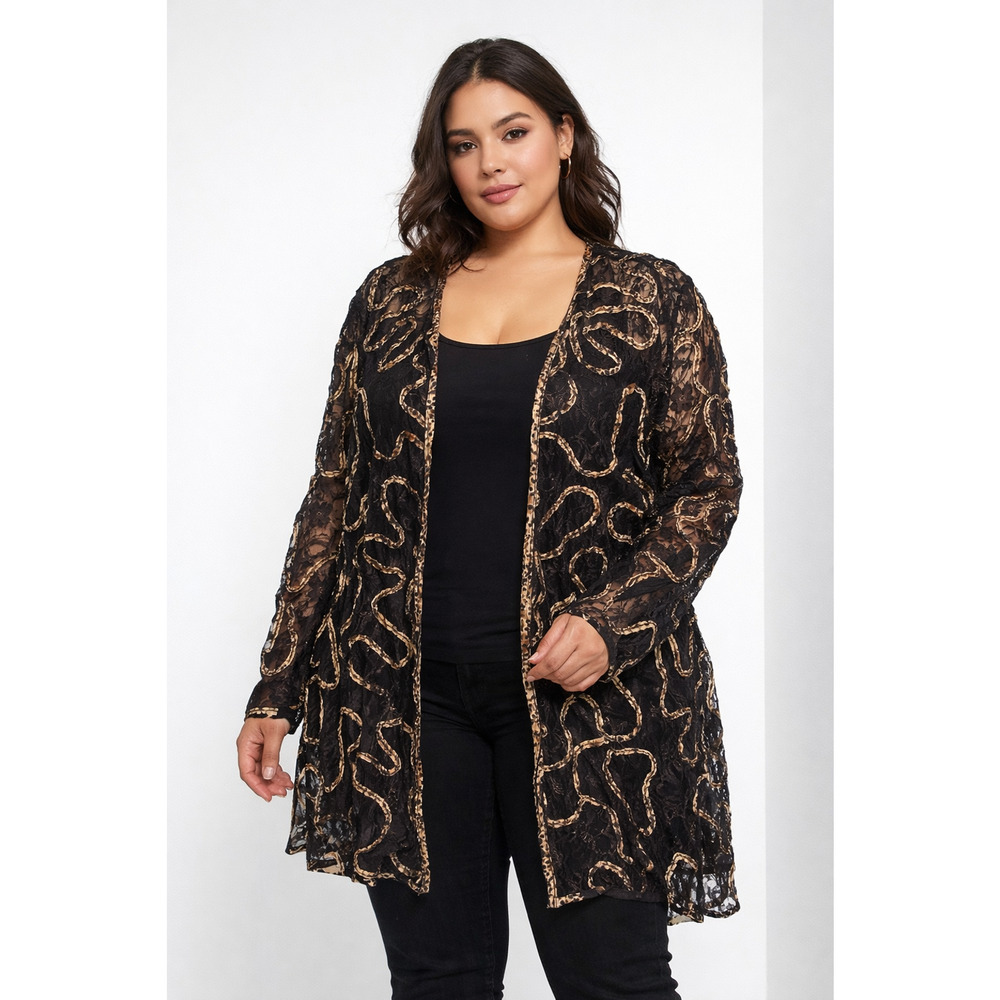 Vintage 80’s Laura Ashley Black Lace Formal Evening Blazer Jacket Size 2X Boho